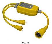 Hubbell YQ230 50A 250V Cord to Two 30A 125V Smart Y Adapter