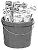 Hyde 49697 Pail of Utility Knives 25/Pail