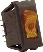 JR Products 12545 Illmntd 12 Volt On/Off Sw Amber/Br