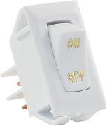JR Products 12585 Labeled 12 Volt On/Off Switch Wht