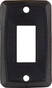 JR Products 12855 Single Face Plate Black