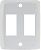 JR Products 12871-5 Double Face Plate White PK5