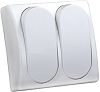 JR Products 13585 Mod. Spst On/Off Double Sw Wht