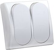 JR Products 13585 Mod. Spst On/Off Double Sw Wht