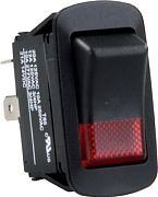 JR Products 13815 Spst On/Off Bl with Red Lens 12 Volt
