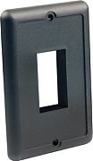 JR Products 14045 IP66 Single Switch Plate Black