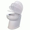 Jabsco Deluxe Flush 17" Angled Back 12 Volt Freshwater Electric Marine Toilet with Solenoid Valve & Soft Close Lid