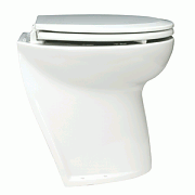 Jabsco Deluxe Flush Electric Toilet - Raw Water - Angled Back