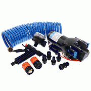Jabsco Hotshot HD4 Heavy Duty Washdown Pump with 25´ Hosecoil - 12 Volt - 4 GPM - 60 Psi