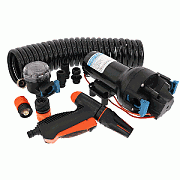Jabsco Hotshot HD6 Heavy Duty Washdown Pump with 25´ Hosecoil - 12 Volt - 6 GPM - 70 Psi