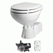 Johnson Pump Aquat Toilet Silent Electric Compact - 12 Volt with Pump