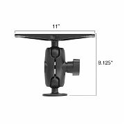 Lowrance MB-36 2-1/4" Ball Mount Bracket with Short Arm for 10" Units