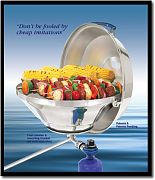 Magma A10215 Marine Kettle Gas Grill with Hinged Lid 17"