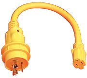 Marinco 105SPP 30A Female to 30A Male LED Pigtail Adapter