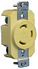 Marinco 305CRR 30A Yellow Locking Receptacle