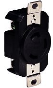 Marinco 305CRRB 30A Black Locking Receptacle