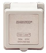 Marinco 6353ELB 50A 125/250V Standard Power Inlet