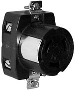 Marinco 6369CR 50A 125/250V Black Receptacle