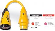 Marinco P1530 EEL Shorepower Pigtale Adapter - 30A Female/15A Male