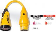 Marinco P3015 EEL Shorepower Pigtail Adapter - 15A Female/30A Male