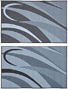 Mings Mark GC1-BLK/SLVR 8X20 Patiomat Blk/Slvr Graphic