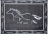 Mings Mark GH8111 Mat Horses 8´X11´ Black White