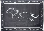 Mings Mark GH8111 Mat Horses 8´X11´ Black White