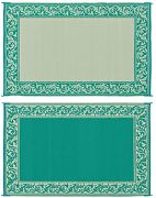 Mings Mark RD4-GRN 6X9 Patiomat Green/Beige