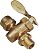 Moeller 03330010 1/4" Male/Female Brass Shut-Off Valve