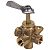 Moeller 03330410 1/4" Brass Four-Way Valve