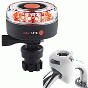 Navisafe Navilight All Red 360° 2NM with Navimount Base & Rail Mount - White