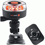 Navisafe Navilight All Red 360° 2NM with Navimount Base & Rib Mount - Black