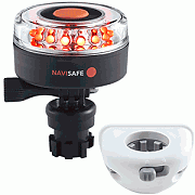 Navisafe Navilight All Red 360° 2NM with Navimount Base & Vertical Mount - White