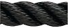 New England Ropes 60541600015 3 Strand Nylon Dockline - Black - 1/2" x 15´