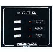 Paneltronics Standard DC 3 Position Breaker Panel with Leds