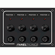 Paneltronics Waterproof Panel - DC 4-POSITION Toggle Switch & Fuse with Leds