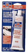Permatex 80050 Clear RTV Silicone Adhesive Sealant 3oz Tube