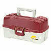 Plano 1-Tray Tackle Box with Dual Top Access - Red Metallic/Off White