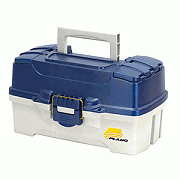 Plano 2-Tray Tackle Box with Dual Top Access - Blue Metallic/Off White