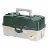 Plano 3-TRAY Tackle Box with Dual Top Access - Dark Green Metallic/Off White