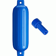 Polyform G-3 Twin Eye Fender 5.5" X 19" - Blue with Adapter
