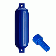 Polyform G-3 Twin Eye Fender 5.5" X 19" - Cobalt Blue with Adapter
