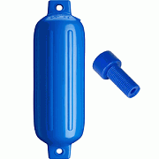 Polyform G-4 Twin Eye Fender 6.5" X 22" - Blue with Adapter