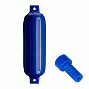 Polyform G-4 Twin Eye Fender 6.5" X 22" - Cobalt Blue with Adapter