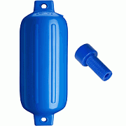 Polyform G-5 Twin Eye Fender 8.8" X 26.8" - Blue with Adapter