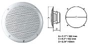 Polyplanar MA-4056 Speaker White 6 Round Flush Mount