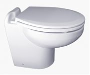 Raritan Marine Elegance Toilet - Standard - Stright Back - White - Pressurized - 12 Volt - Push Botton Switch