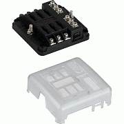 SEA-DOG Blade Style LED Indicator Fuse Block with Negative Bus Bar - 6 Circuit