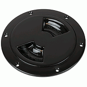 SEA-DOG Smooth Quarter Turn Deck Plate - Black - 4"