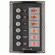 SEA-DOG Splash Guard Circuit Breaker Panel - 6 Circuit